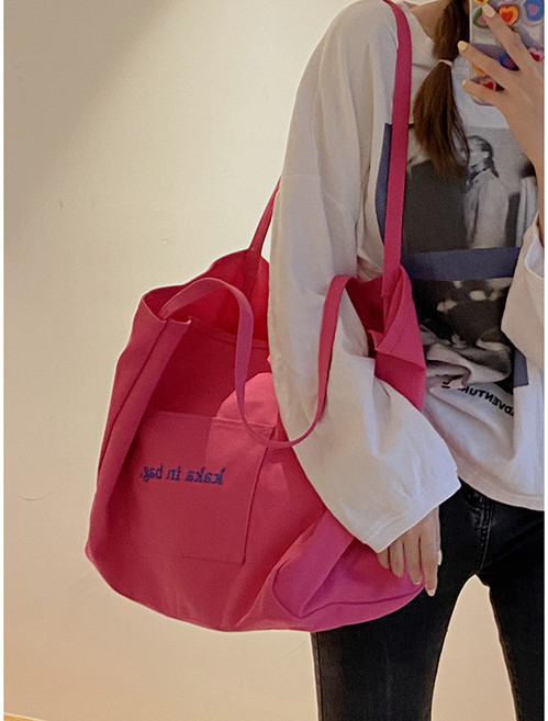여름 여성 캐주얼 캔버스 가방 패션 토트백 대용량 쇼핑백