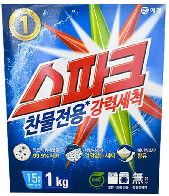 애경 스파크 1kg (카톤) x5개, 5개