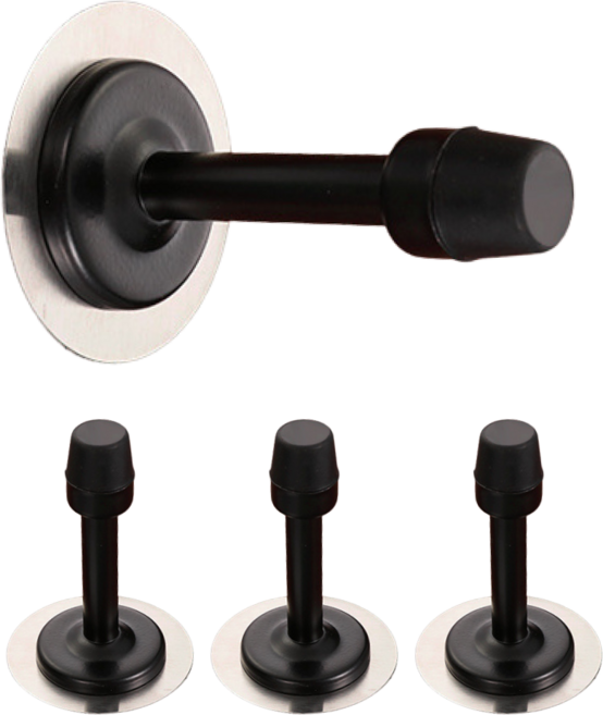 잔대리 붙이는 문쾅방지 방문 도어스토퍼 쿠션, 4개, 블랙