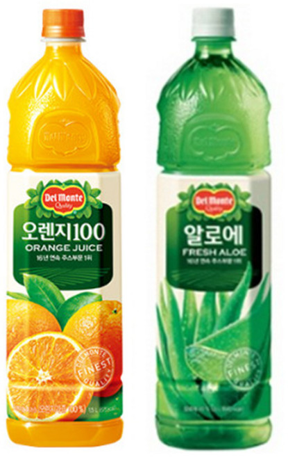 델몬트 오렌지 1.5L 6입+알로에 1.5L 6입, 12개