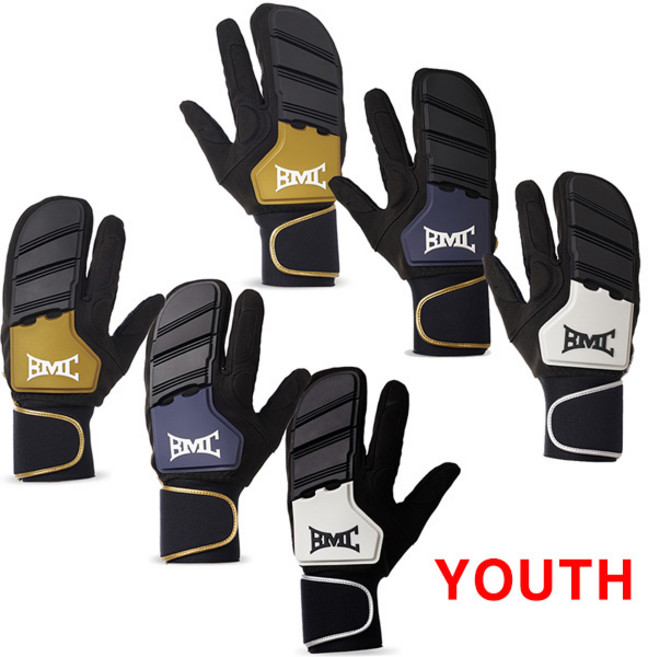 BMC 프로25 유소년 슬라이딩 주루장갑 좌우색상 선택(1개입) 야구장갑, 검정+골드 / 왼손착용, 1개