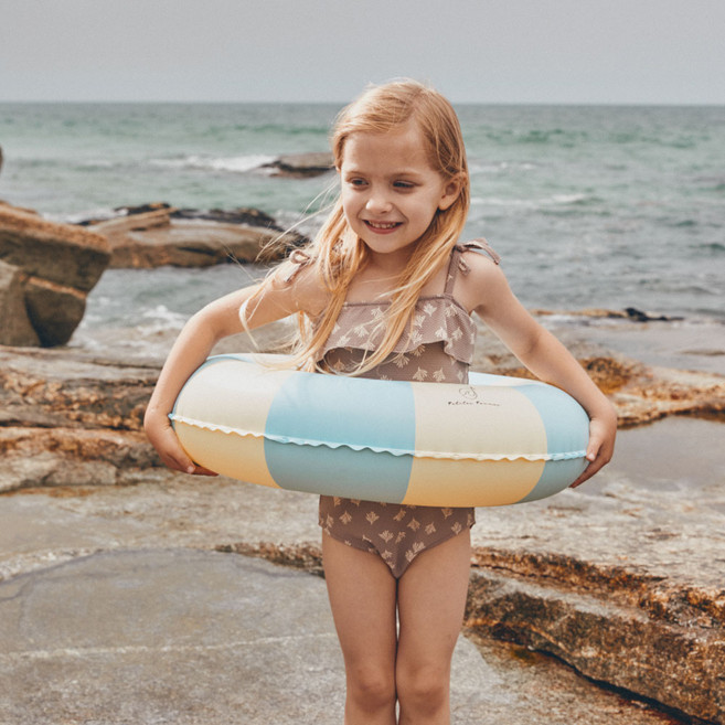 클래식 플로트 감성튜브 어린이 성인 원형 물놀이용품 튜브, 1개, 어린이 오션 블루 (PPK2)