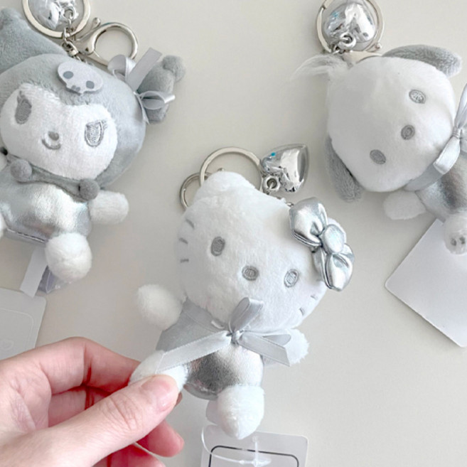 실버 산리오 헬로 키티 키링 8cm 정품