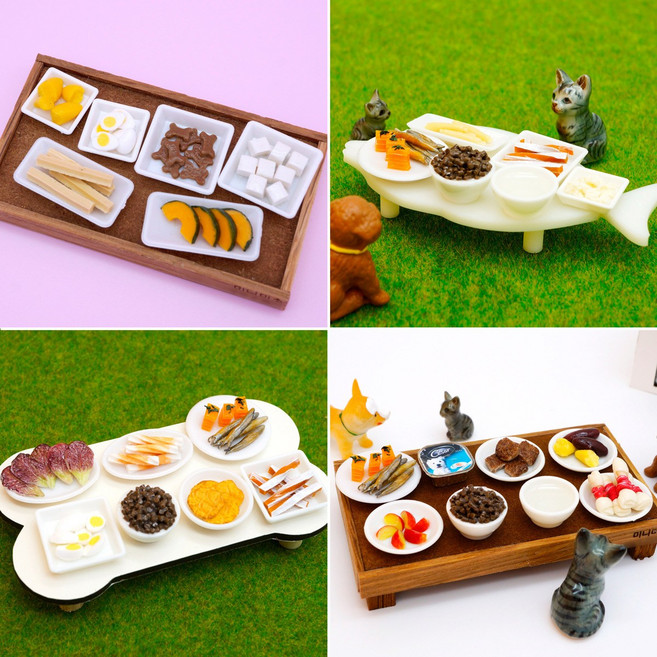반려동물 음식한상 꾸미기 미니어처 음식 모형 추모 장식 고양이 강아지 납골당 소품, 육포말이개껌, 1개