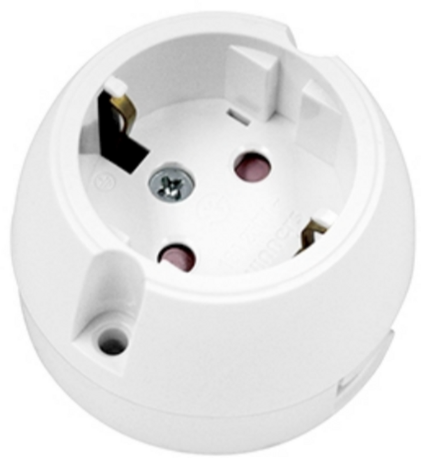 [국내생산] 위너스 노출 1구 콘센트 원형 나사 고정 나사타입 접지 노출형, 1개