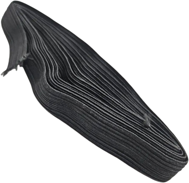 마루오피스 16골 납작 고무줄 탄력 수선 천연고무줄 고무밴드, 검정, 1개