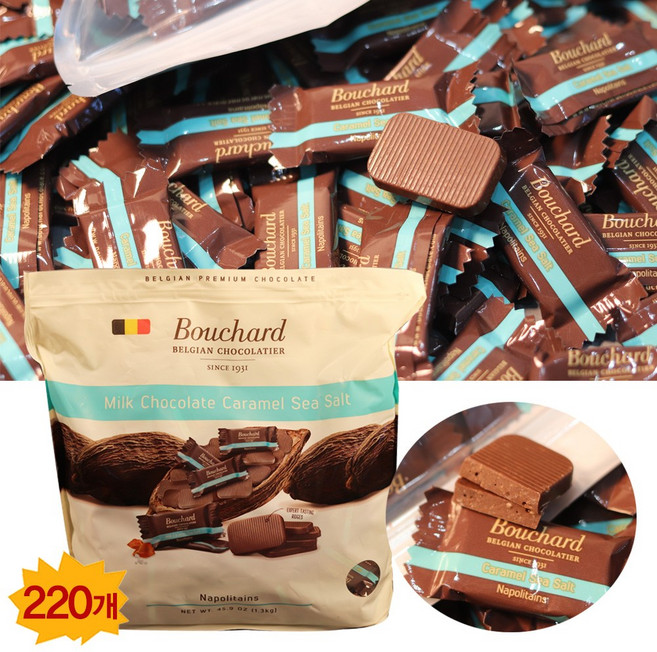 벨기에 부샤드 밀크초콜릿 씨솔트초콜릿, 1.3kg, 1개