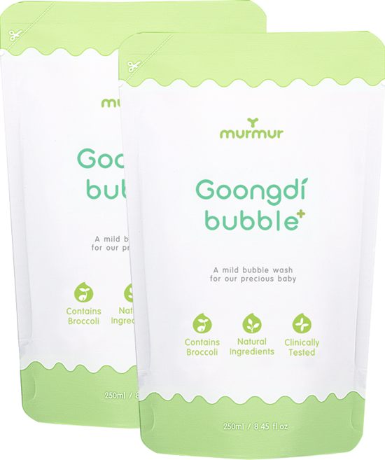 머머 유아용 궁디버블워시 리필 파우치, 2개, 250ml