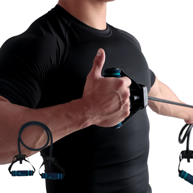 에코리즈 일자형 튜빙밴드, 2개, 블랙