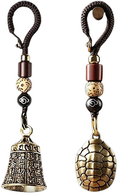 서온리 1+1 반야심경 종 장수 거북이 행운 건강 불교 용품 차량용 악세서리 키링 키홀더, 2개, 반야심경종+장수거북이