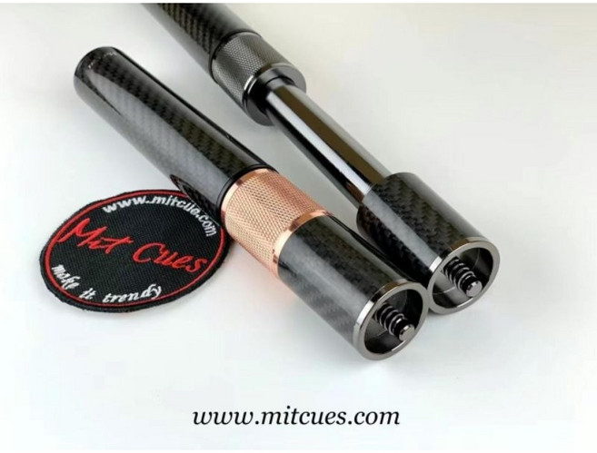 【國華撞球】Mit碳纖維伸縮加長器 撞球桿延長器 適用多廠牌 撞球用品專賣, 1個, 金色,BK