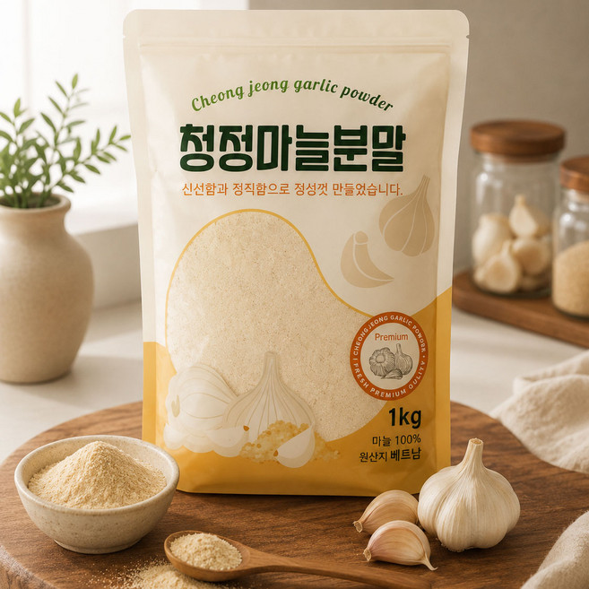 청정 마늘 분말(100%마늘), 1개, 1kg