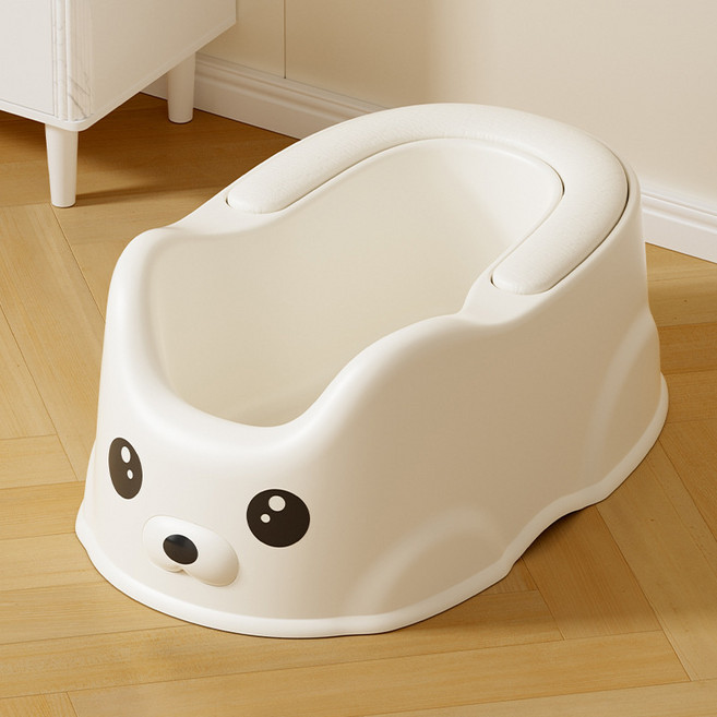 兒童坐便器座便器嬰兒洗屁股神器寶寶洗屁屁盆洗PP盆坐浴盆便盆, 白色(pvc墊)+贈卡通貼送粘鉤:如圖
