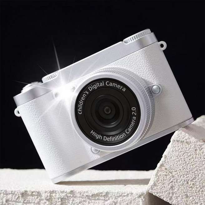 카메라 5000만 화소 고화질 듀얼 카메라 4K 선명한 화질 고화질 디지털 카메라 128G 확장 카드 + 어댑터 + 리더기, 화이트