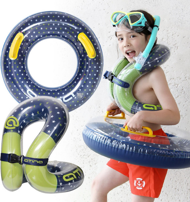 아티나 넥베스트 세트 25KG 튜브형 부력보조복 넥튜브 링+어깨튜브, 네이비