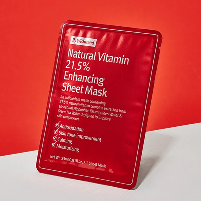 바이위시트렌드 내츄럴 비타민 21.5퍼센트 인핸싱 시트마스크, 1개, 23ml - 쿠팡