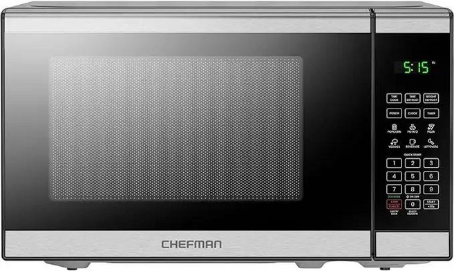 Chefman MicroCrisp 조리대 디지털 전자 레인지 독특한 "Cook & 파워 콤보 1.1 Cu Ft 듀얼 쿡 1000W, 02 0.7 Cu. Ft