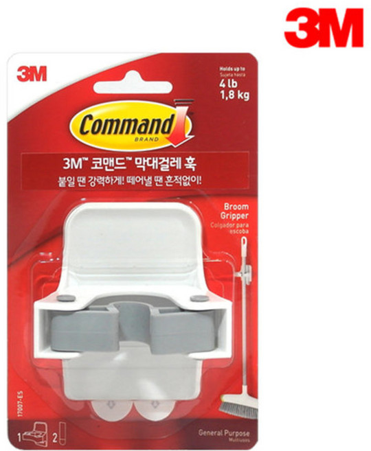 3M)코맨드 막대걸레훅(17007/대), 3M코맨드 / 막대걸레훅 대형 17007, 1개, 본상품