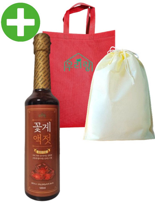 우리랑 프리미엄 꽃게액젓 620g 선물세트 추석선물세트 집들이선물, 1세트, 꽃게액젓선물세트, 500ml