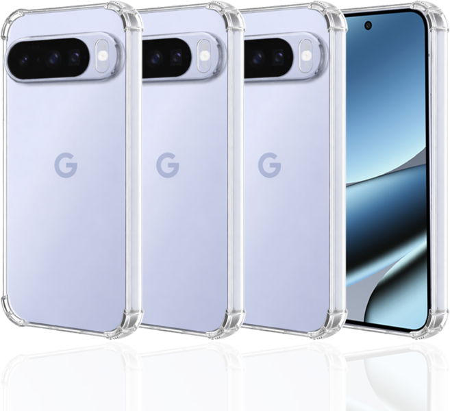 구글 픽셀 10 / 픽셀 10 프로 고탄성 풀커버 투명 범퍼 케이스 3개