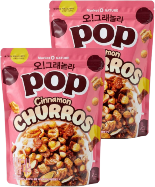 오리온 오그래놀라 시나몬 츄러스, 2개, 440g