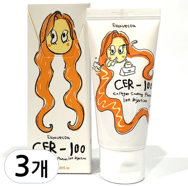 엘리자베카 밀키피기 콜라겐 코팅 프로틴 이온 인젝션 50ml, 3개 - 쿠팡