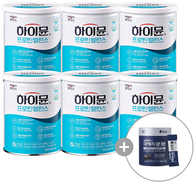 일동후디스 하이뮨 프로틴 밸런스 산양유 분리 유청 단백질 보충제, 304g, 6개