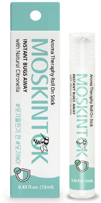 모스킨톡 아로마테라피 벅스어웨이 롤온스틱, 1개, 12ml