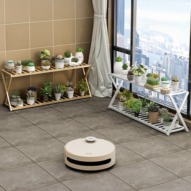 리바레 LIVARE 다육이선반 화분스탠드 3단원목 선반 베란다 난간 화분 걸이대 진열대 원목다육이 대형정리대, 2단, 화이트