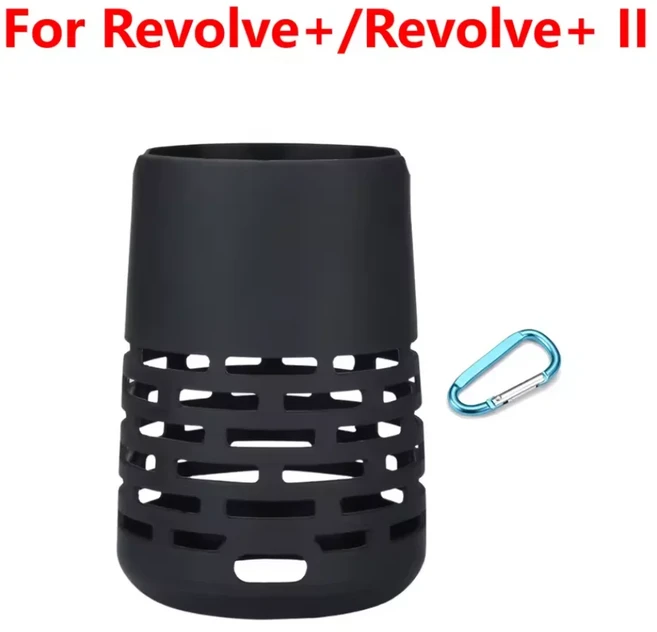 휴대용 Bluetooth 호환 스피커 케이스 Bose SoundLink Revolve/Revolve+ I II용 카라비너가 된 충격 방지, 01 Black For Revolve
