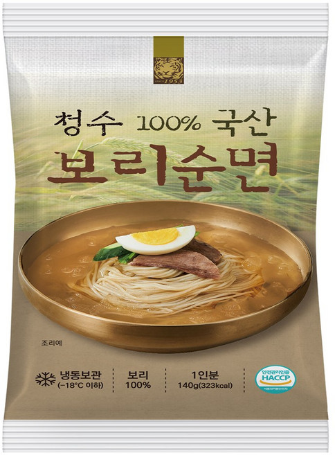 [청수식품] 100% 국산 보리순면, 10개, 140g