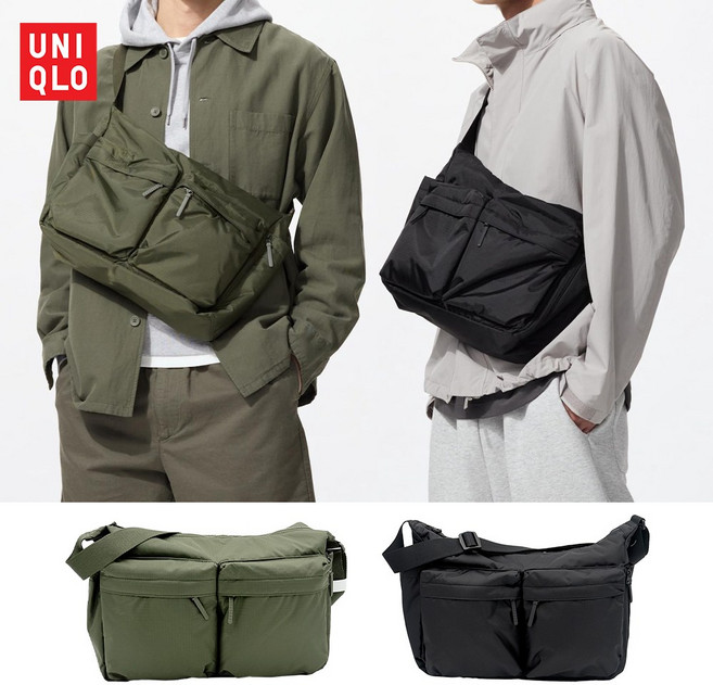 유니클로 크로스백 멀티 포켓 숄더백 남녀공용 가방 + 손소독물티슈