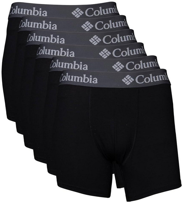 111444 Columbia 아마존 독점 6팩 퍼포먼스 복서 브리프 블랙.