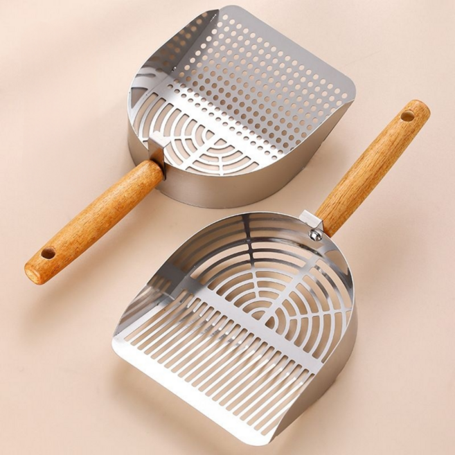 모노제이 튼튼 빠른청소 고양이 모래삽, 1개, 스테인리스