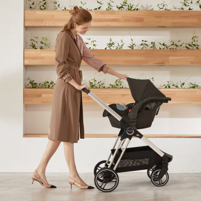 RYAN 리안 신생아 바구니 카시트, 르 그로베 인펀트 멀티 커버, 잭 블랙