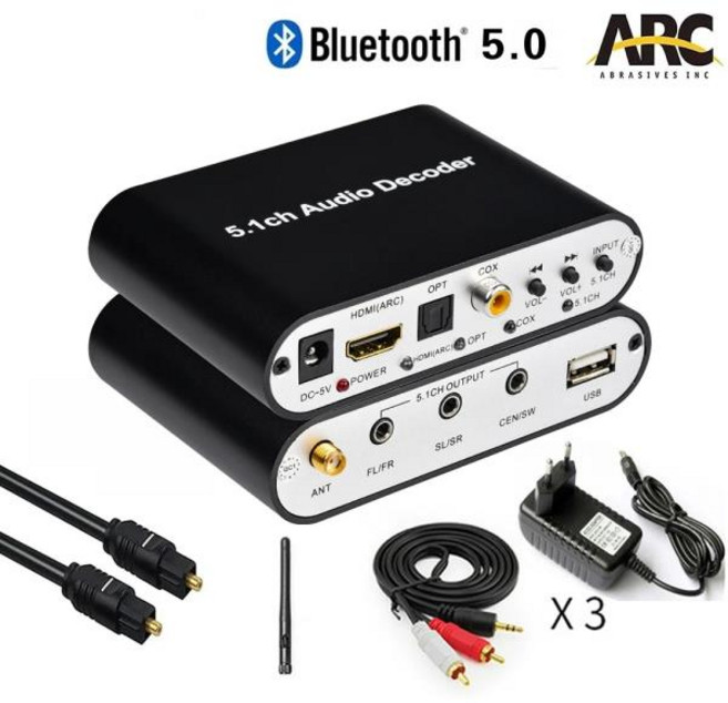 Dts Ac3 5.1 오디오 디코더 컨버터 HDMI 호환 추출기 ARC SPDIF 동축 광 USB 플레이어 블루투스, 03 DAC651C US