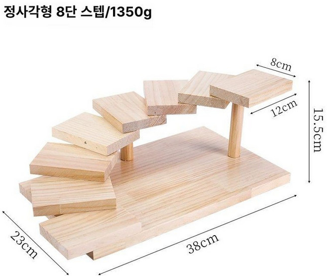 일식 초밥 스시 접시 식당 회 계단 플레이트 사시미, 사각형 8단계, 기본 구성품, 1개