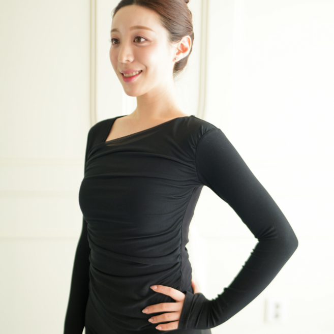 이이엘댄스 시스루 발레 롱슬리브 티셔츠 성인 발레복 긴팔 워머 상의 옷 의상