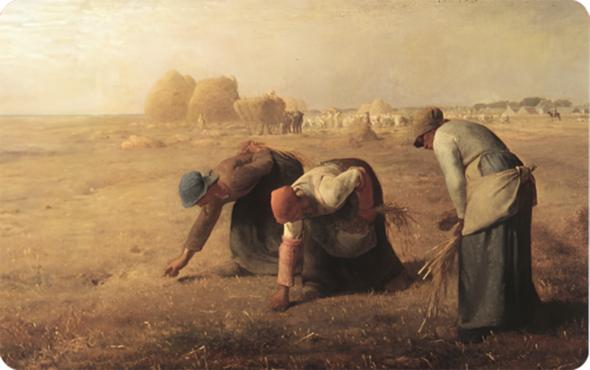 세기의 명화 카드스티커 유명화가의 그림이 내카드가 된다, 교통카드형, 1매, 밀레-이삭줍는여인