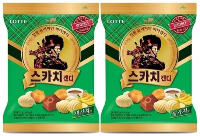 롯데제과 롯데 스카치캔디 세가지맛 317g x 2개