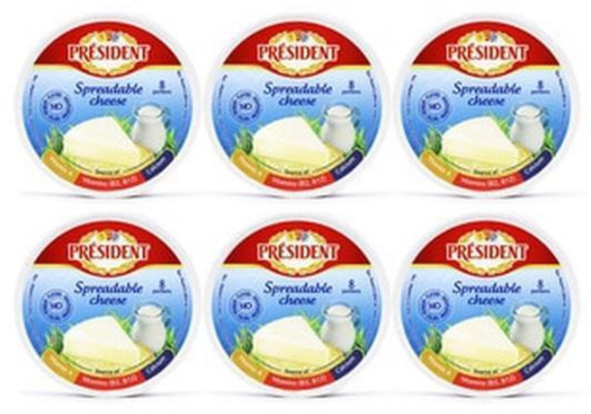프레지덩 스프레더블 치즈, 옵션, 6개, 140g