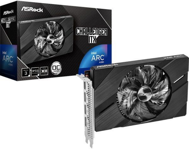 ASRock 인텔 Arc A770 그래픽 팬텀 게이밍 16G OC 2200MHz 17.5Gbps 256비트 GDDR6 7680x4320 디스플레이포트 HDMI 0dB 사일런트 쿨링, A380 Challenger ITX 6GB OC
