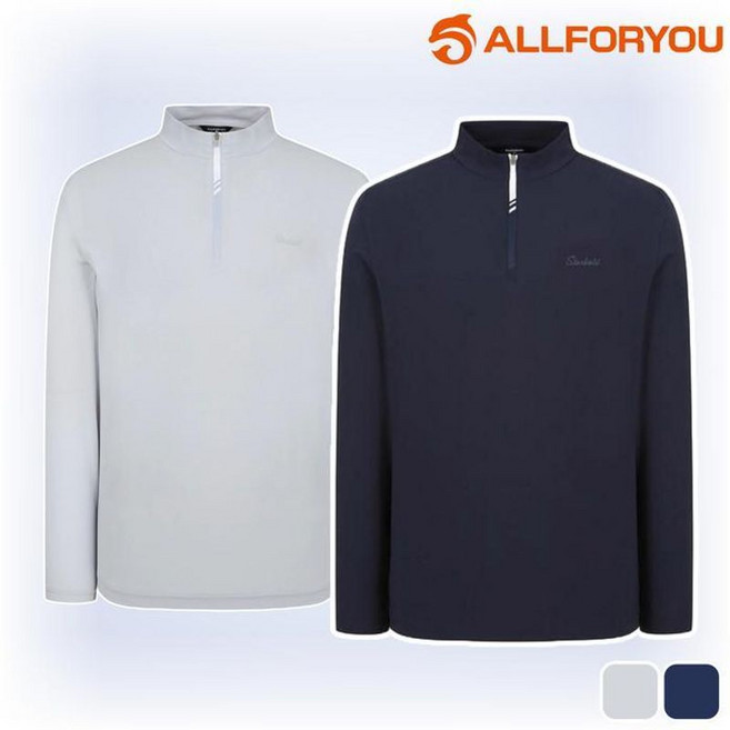 올포유 티셔츠 반집업 긴팔티 짚업 봄 가을 남성