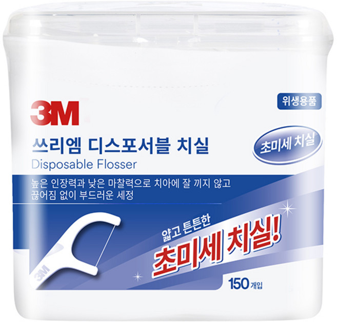 쓰리엠 디스포서블 치실 벌크 싱글라인, 1.5cm, 150개입, 1개