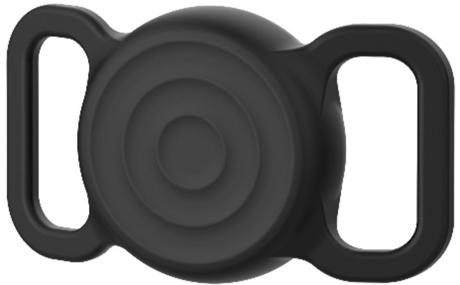 AirTag 寵物追蹤器矽膠保護套, 黑色, 1個
