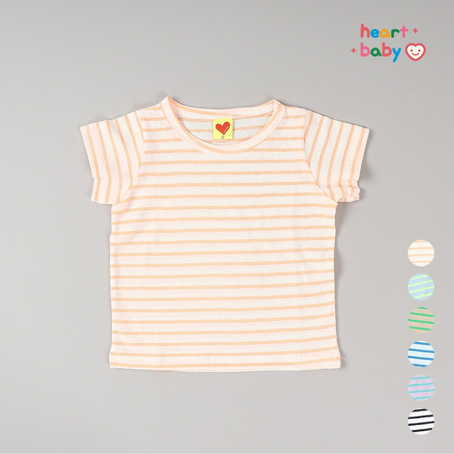 하트베이비 유아 아동 남아 여아 스트라이프 반팔티