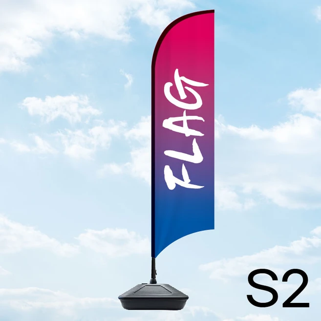 (오늘발송)윈드배너 완전풀세트 출력물+폴대+물통 S타입 S2 서핑 플라잉 깃발배너 PMLG40PS - 쿠팡