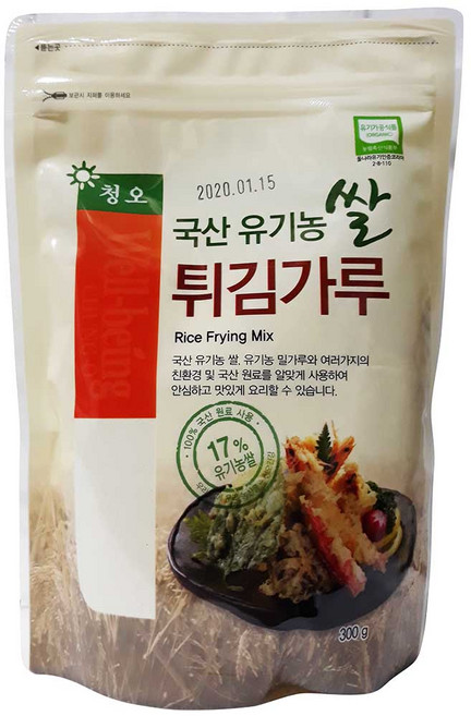 청오건강 청오 유기농 쌀 튀김가루 아이쩜넷, 1개, 300g