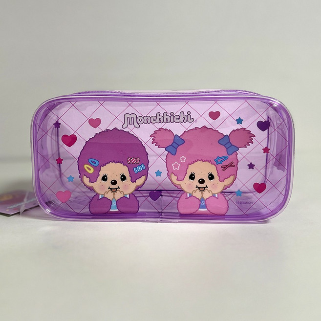 일본 정품 몬치치 필통 PVC 투명 파우치