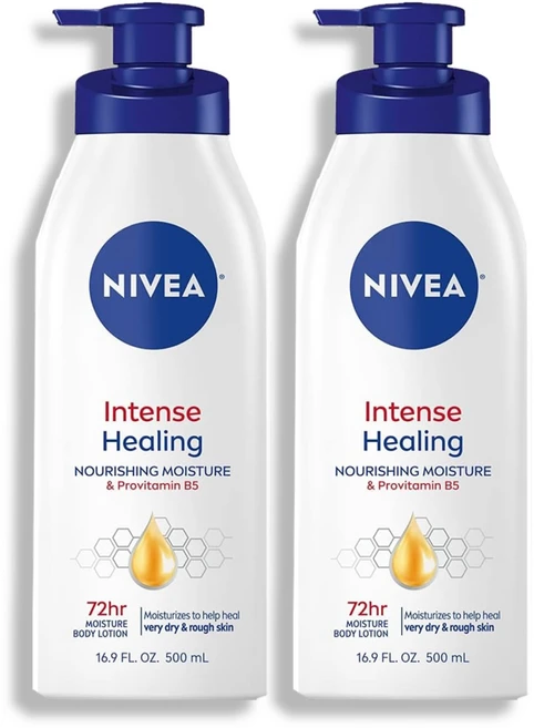 Nivea 니베아 인텐스 힐링 72hr 보습 바디로션 건성피부 500ml, 2개 - 쿠팡